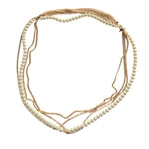 Sarah Coventry Vintage Faux Pearl Necklace Chain Necklace